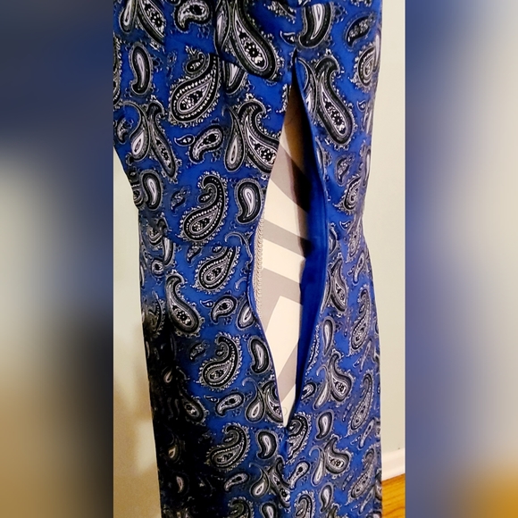 Beautiful Banana Republic Blue Paisley Shirt Dress size 4 - Picture 9 of 14